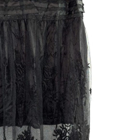 Vintage Elegant Black Beaded Lace Formal Evening Top - Picture 6 of 14